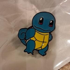 Pokemon Blue and Yellow Turtle Pin